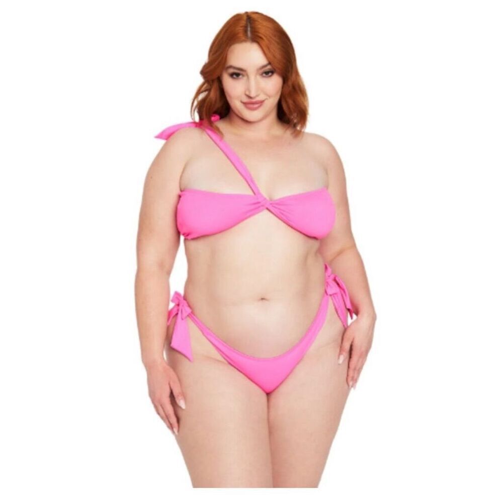 Brand New Fredericks Of Hollywood Womens Large Laguna Pink Bikini Set Swimwear